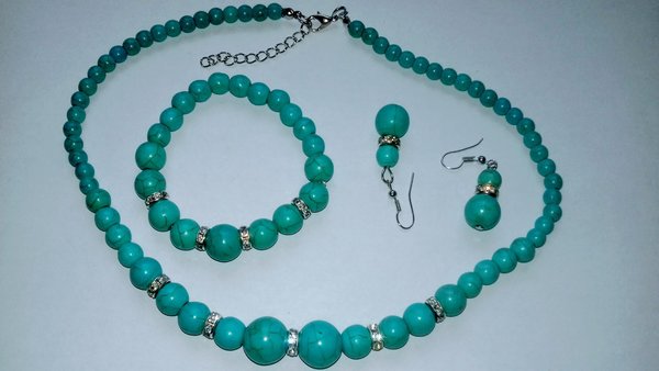 Complet turquoise